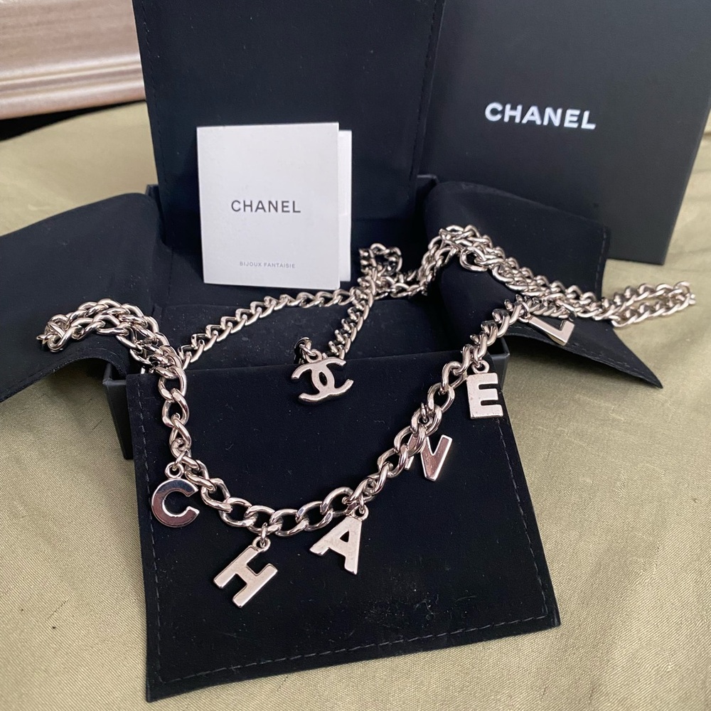 CHANEL Silver Chain Belt